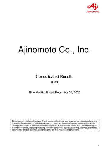 Vorschaubild Ajinomoto
 Quartalsbericht 2020-q3