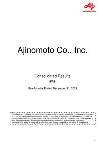 Vorschaubild Ajinomoto
 Quartalsbericht 2022-q3