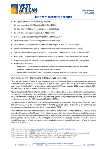 Thumbnail West African Resources Quarterly Report 2023-q2