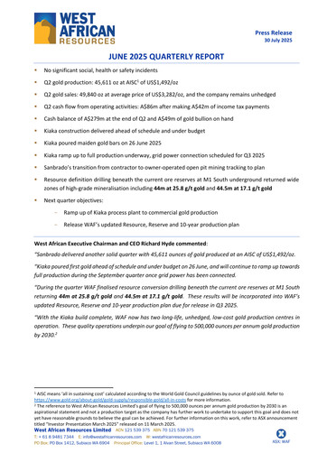 Thumbnail West African Resources Quarterly Report 2025-q2