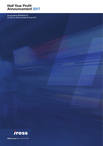 Thumbnail Iress Limited Half-year Report 2017-h1