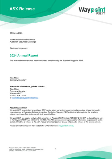 Thumbnail Waypoint REIT Annual Report 2024