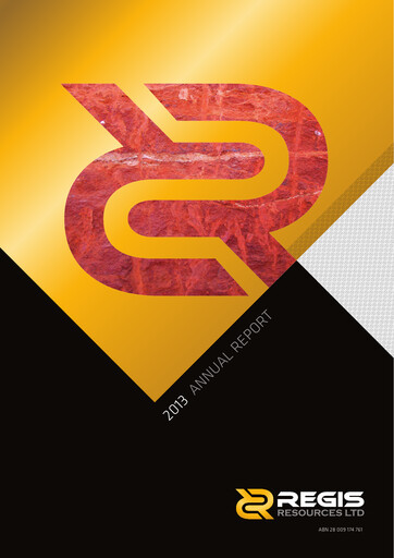 Thumbnail Regis Resources Annual Report 2013