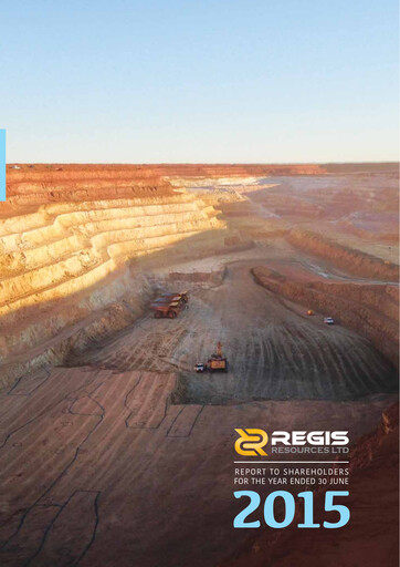 Thumbnail Regis Resources Annual Report 2015