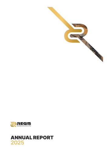 Thumbnail Regis Resources Annual Report 2025