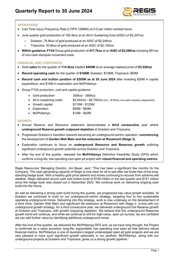 Thumbnail Regis Resources Quarterly Report 2024-q2