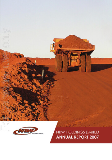 Thumbnail NRW Holdings Limited Annual Report 2007