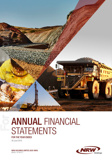 Thumbnail NRW Holdings Limited Financial Report 2015