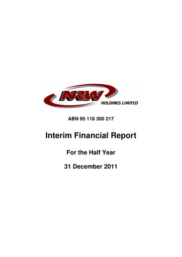 Thumbnail NRW Holdings Limited Half-year Report 2012-h1