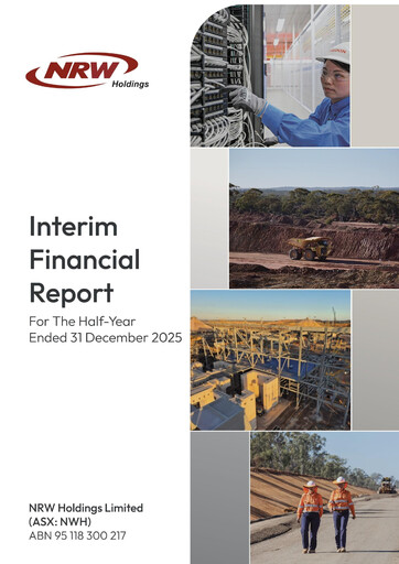 Thumbnail NRW Holdings Limited Half-year Report 2026