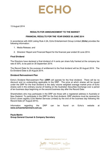 Thumbnail The Star Entertainment Group Financial Report 2014