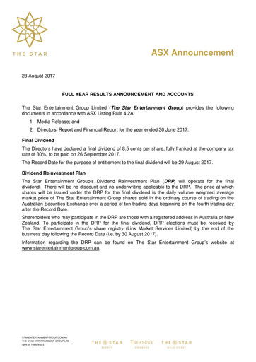 Thumbnail The Star Entertainment Group Financial Report 2017