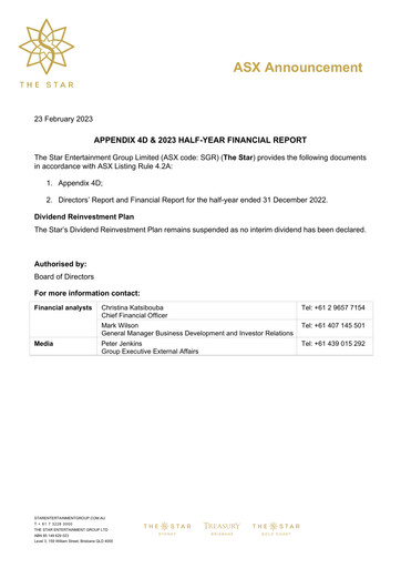 Thumbnail The Star Entertainment Group Financial Report 2023-h1