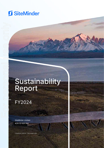 Thumbnail SiteMinder Sustainability Report 2024