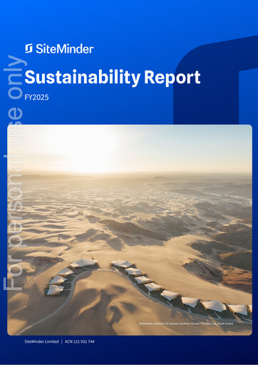 Thumbnail SiteMinder Sustainability Report 2025