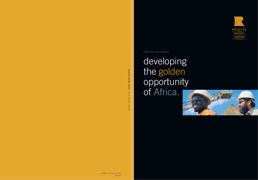 Thumbnail Resolute Mining Annual Report 2003