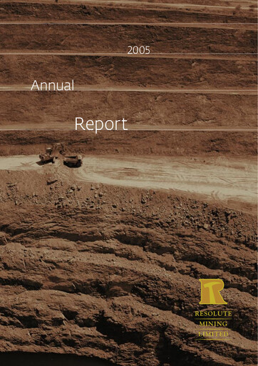 Thumbnail Resolute Mining Annual Report 2005