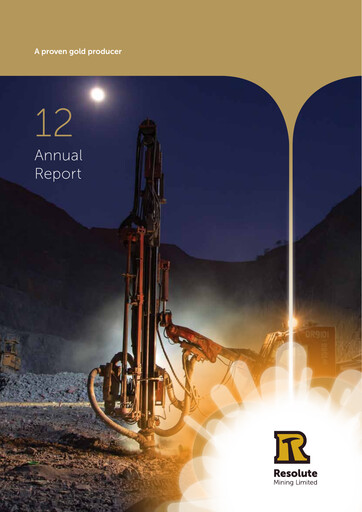 Thumbnail Resolute Mining Annual Report 2012