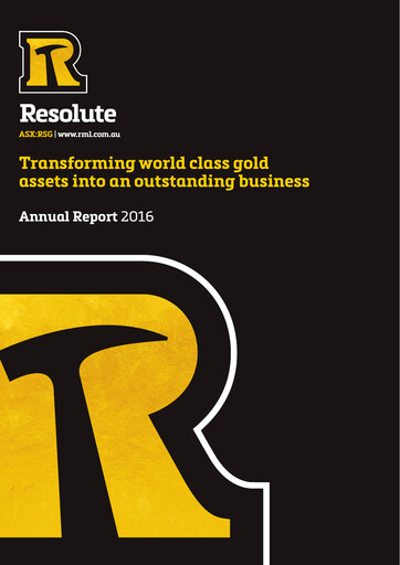 Thumbnail Resolute Mining Annual Report 2016