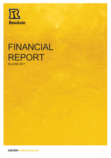 Thumbnail Resolute Mining Financial Report 2017-h1