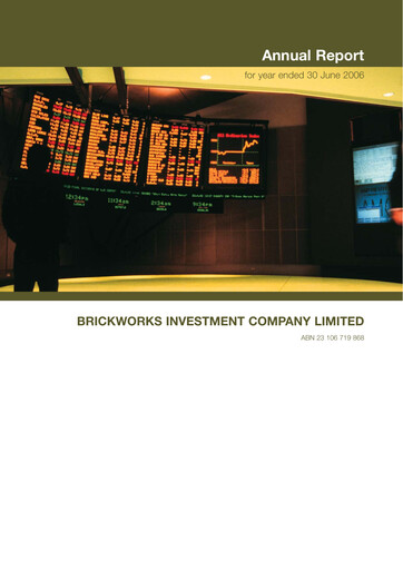 Miniature BKI Investment Company Rapport annuel 2006