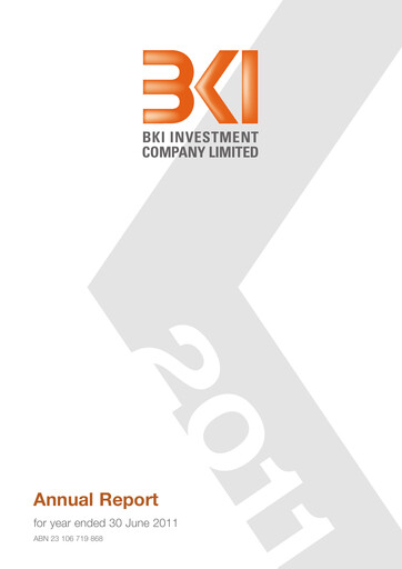Miniature BKI Investment Company Rapport annuel 2011