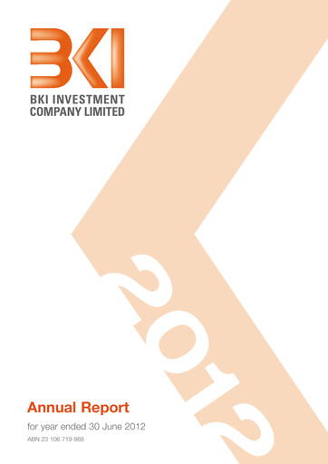 Miniature BKI Investment Company Rapport annuel 2012