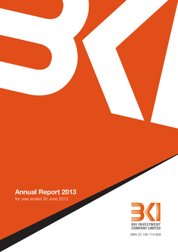 Miniature BKI Investment Company Rapport annuel 2013