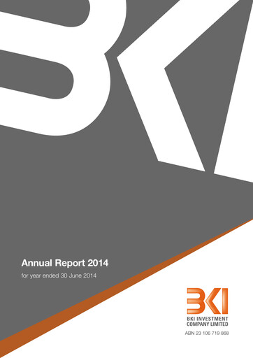 Miniature BKI Investment Company Rapport annuel 2014