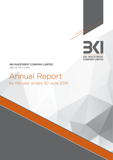 Miniature BKI Investment Company Rapport annuel 2019