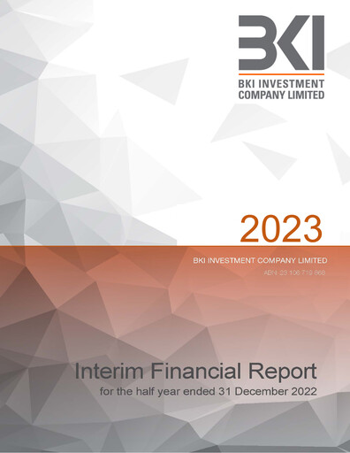 Miniature BKI Investment Company Rapport semestriel 2022-h1