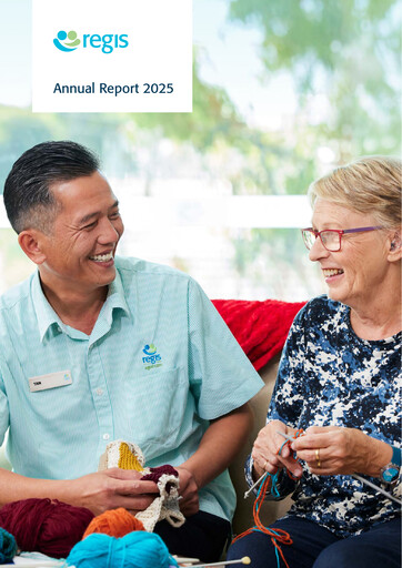 Miniature Regis Healthcare Rapport annuel 2025