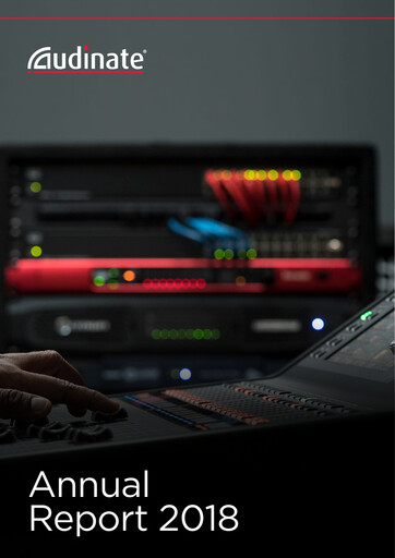 Miniature Audinate Group Rapport annuel 2018