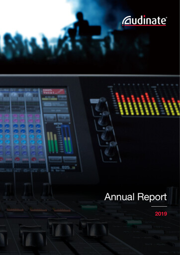 Miniature Audinate Group Rapport annuel 2019