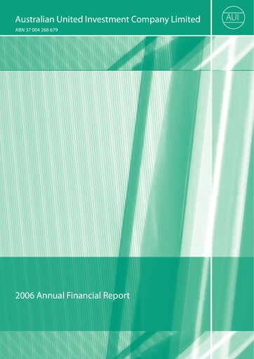 Thumbnail Australian United Investment Company Annual Report 2006