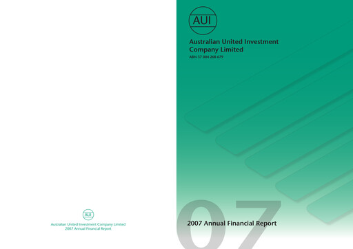 Thumbnail Australian United Investment Company Annual Report 2007