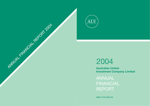 Thumbnail Australian United Investment Company Financial Report 2004