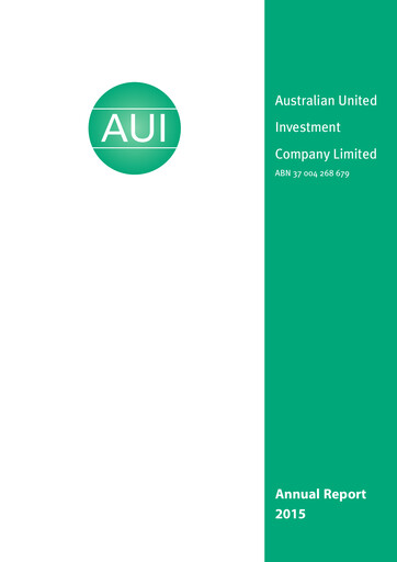 Thumbnail Australian United Investment Company Financial Report 2015