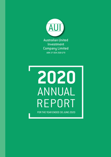 Thumbnail Australian United Investment Company Financial Report 2020