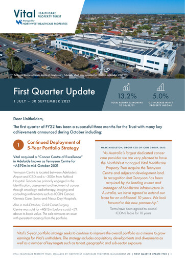 Vorschaubild Vital Healthcare Property Trust Quartalsbericht 2022-q1