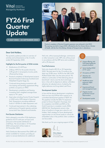 Thumbnail Vital Healthcare Property Trust Quarterly Report 2025-q2