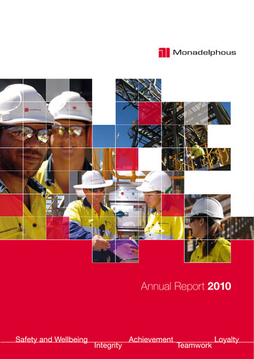 Thumbnail Monadelphous Group Annual Report 2010