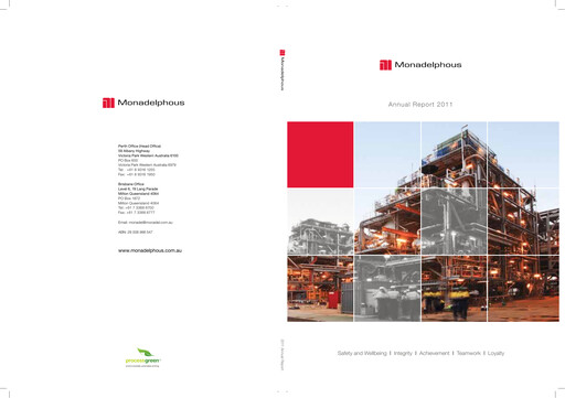 Thumbnail Monadelphous Group Annual Report 2011