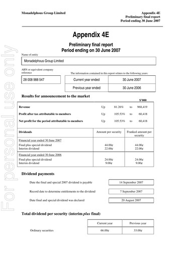 Thumbnail Monadelphous Group Financial Report 2007