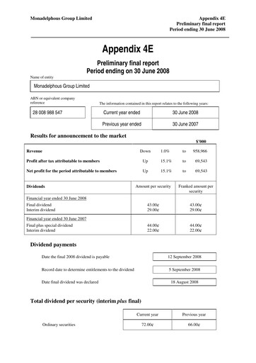 Thumbnail Monadelphous Group Financial Report 2008