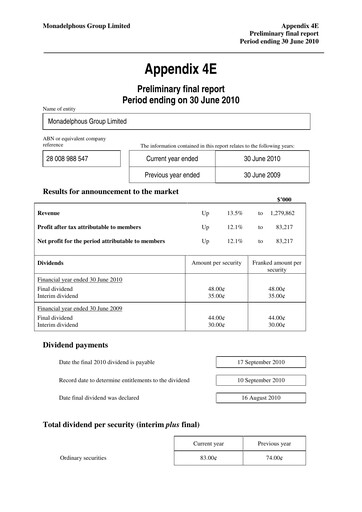 Thumbnail Monadelphous Group Financial Report 2010