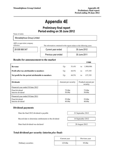 Thumbnail Monadelphous Group Financial Report 2012