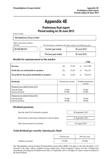 Thumbnail Monadelphous Group Financial Report 2013