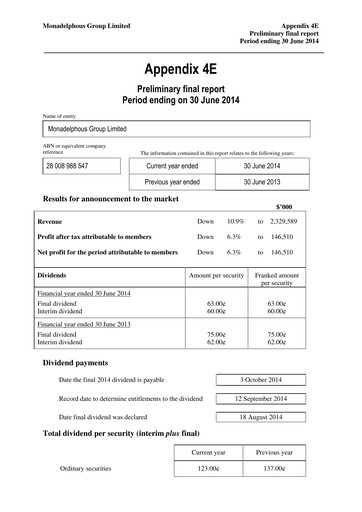 Thumbnail Monadelphous Group Financial Report 2014
