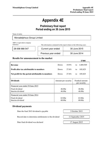 Thumbnail Monadelphous Group Financial Report 2015